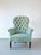 Vintage Green Coral Button Back Armchair, Belgium For Sale - Image 9 of 9