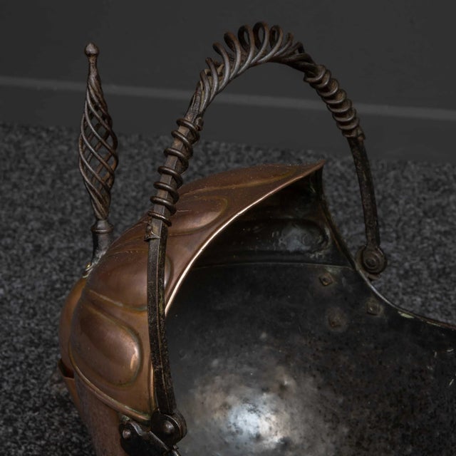 Antique Victorian Copper Helmet Coal Bucket For Sale - Image 6 of 15