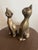 1970s Vintage Mid-Century Modern Brass Cat Sculptures – Pair – Made in Korea For Sale - Image 5 of 12