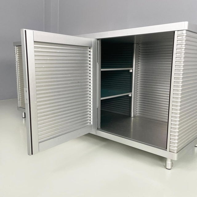 Italian Industrial Modern Aluminum and Glass Sideboard from Ycami, 1990s For Sale - Image 16 of 18