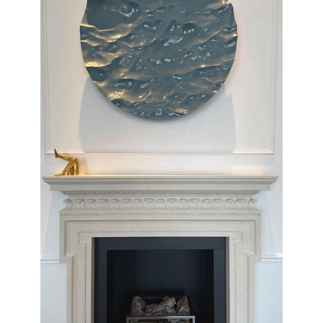 Blue Large Blue Ceramic Wall Sculpture by Mathieu Lehanneur Pocket Ocean, France, 2019 For Sale - Image 8 of 12
