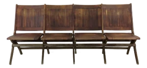 Antique Set of Four Folding Theater Seats