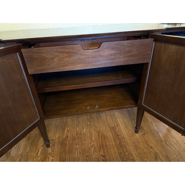 I love this piece but we are doing a renovation and it won’t fit in our space anymore! Transitional sideboard with high...
