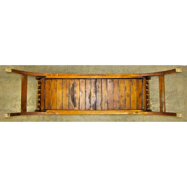 Antique Handcrafted Solid Teak Wood Kartini 2 Seater U-Shape Bench For Sale - Image 17 of 17