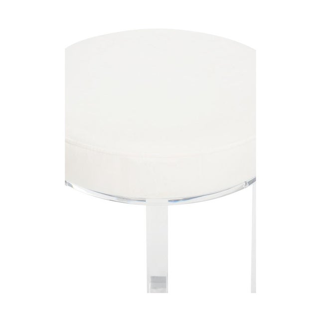 Transitional Lucy Acrylic Stool For Sale - Image 3 of 3