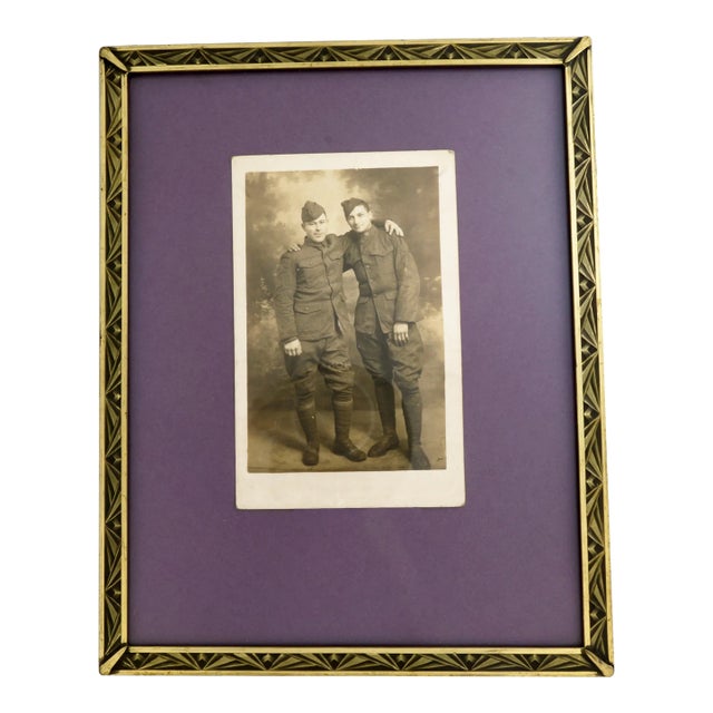 Art Deco Picture Frame With Buddy Picture Circa 1930 For Sale