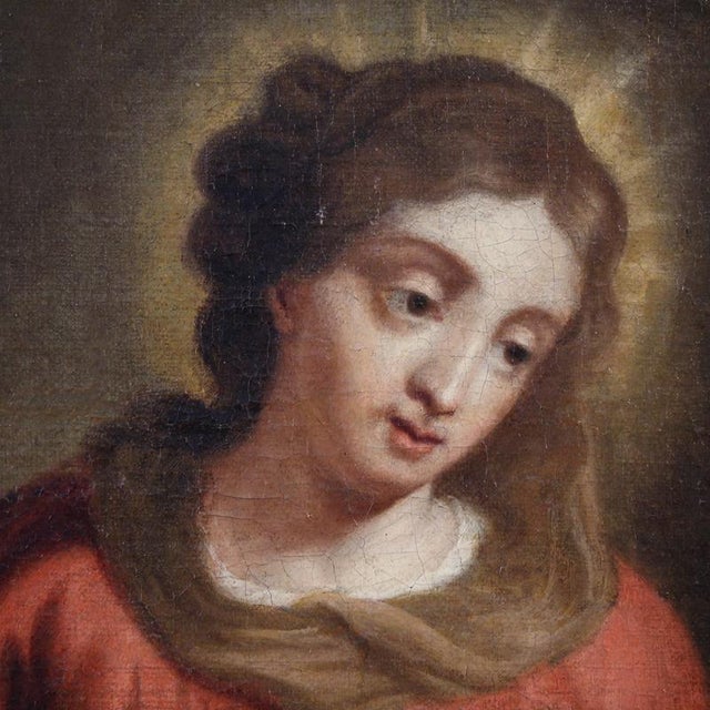 Flemish Artist, Holy Family, 1770, Oil on Canvas For Sale - Image 9 of 13