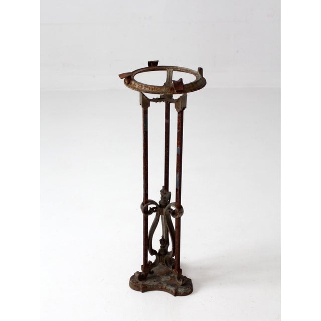 Antique Gothic Revival Iron Plant Stand For Sale - Image 12 of 13