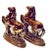 Ceramic Antique Staffordshire Copper Luster Rearing Stallion Mantle Figurines, Circa 1910 For Sale - Image 7 of 11