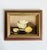 These matching still-life original oil paintings feature classic, Dutch-inspired culinary imagery framed in red-and-gold...