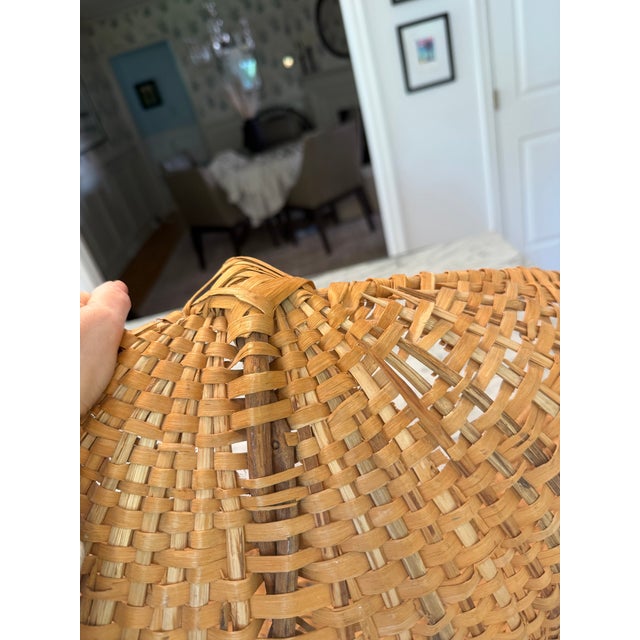Vintage 19th Century Woven Buttocks Basket For Sale - Image 11 of 12