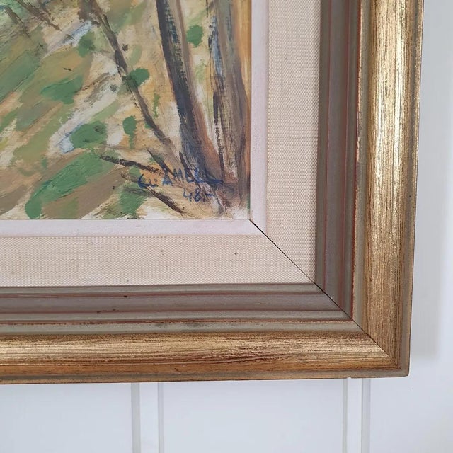 C. Åmell, River Landscape, 1948, Oil Painting on Panel, Framed For Sale - Image 16 of 18