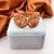 Mid-Century Modern Vintage Coral Glass and Yellow Rhinestone Clamper Cuff, 1940 For Sale - Image 3 of 11