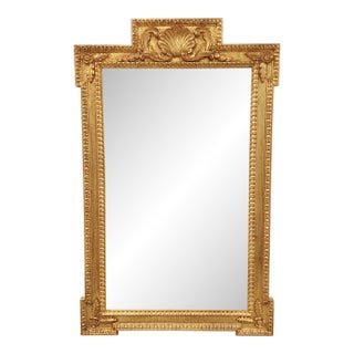Vintage Giltwood Mirror With Seashell Motif For Sale