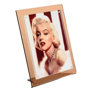 Mid-Century Modern Italian Smoked Pink Acrylic Photo Frame from Dior Home, 1970s For Sale