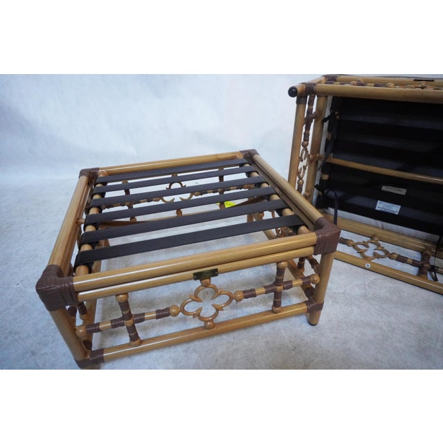 Lane Venture Mimi Outdoor Ottomans by Celerie Kemble, A Pair For Sale - Image 10 of 11