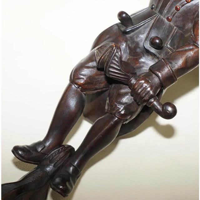 Wood Late Victorian Black Forest Hand Carved Wine Bottle Holder, 1880s For Sale - Image 7 of 18
