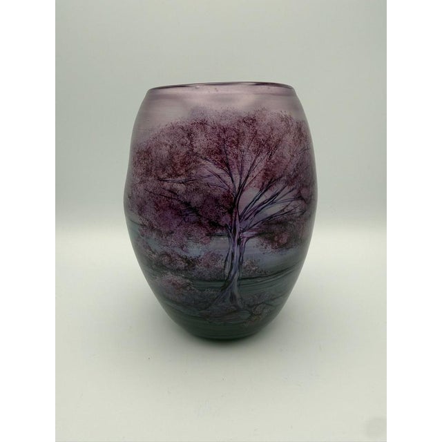 Hand-Painted Studio Glass Vase by Hans Jürgen Richartz, 1980s For Sale - Image 4 of 15
