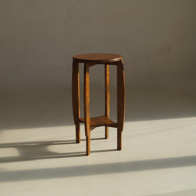 Dutch Art Deco Amsterdam School Pedestal Table, 1920s For Sale - Image 10 of 18