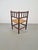 1950s Arts and Craft Style Bobbin Corner Chair in Oak with Rush Seat, 1950s For Sale - Image 5 of 8