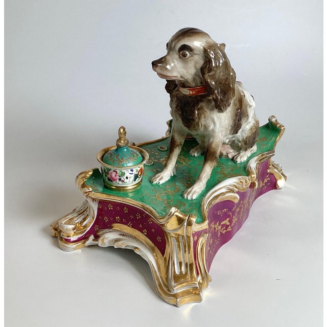 An Early 19th Century Paris Porcelain Inkstand Jacob Petit For Sale - Image 4 of 13