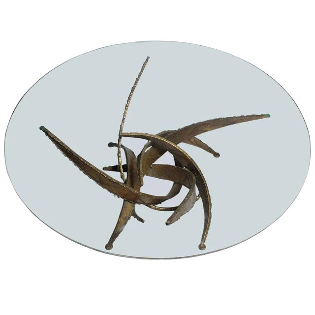 Silas Seandel Brutalist Coffee Table - Manner of Paul Evans For Sale