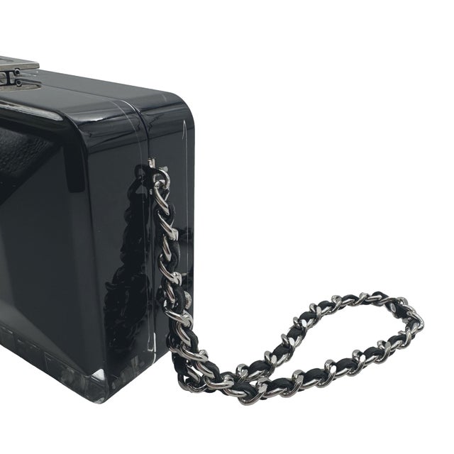 Chanel Limited Edition Minaudière Black Runway Lucite Wristlet Clutch Bag, 2005. For Sale - Image 10 of 12