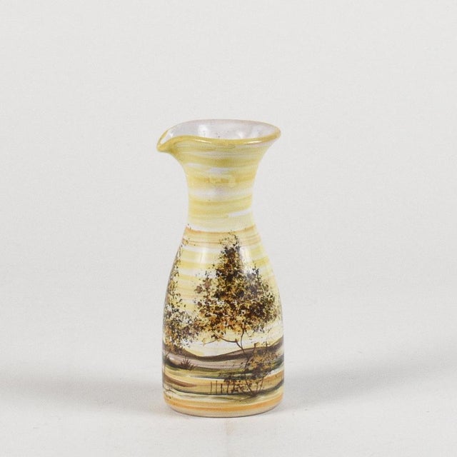 Painted Ceramic Vase with Trees by Mharxs Salbino, 20th Century For Sale - Image 3 of 9