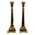 Grand Vintage Fluted Brass Candlesticks, a Pair For Sale