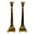 Vintage Grand Fluted Brass Candlesticks, a Pair For Sale