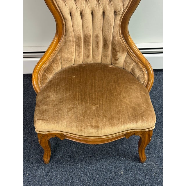 Late 19th Century Carved Victorian Walnut Parlor Chairs For Sale - Image 11 of 12