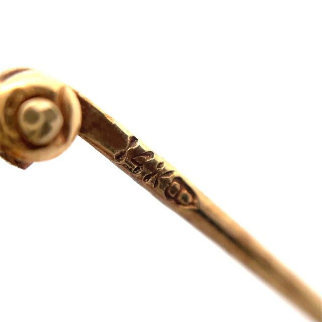 14k Yellow Gold Poodle Brooch With Ruby Eyes For Sale - Image 10 of 10