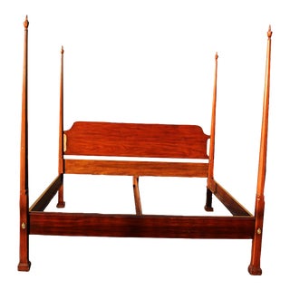 1990's Henkel Harris Four Poster King-Size Mahogany Bed For Sale