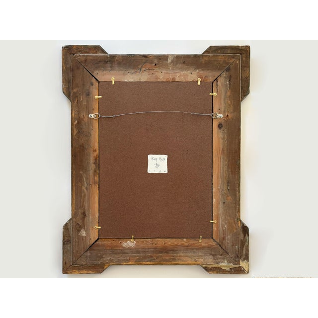 “River Moss" Abstract Art in Antique Frame, Transitional Living Room Art by JTS For Sale - Image 11 of 11