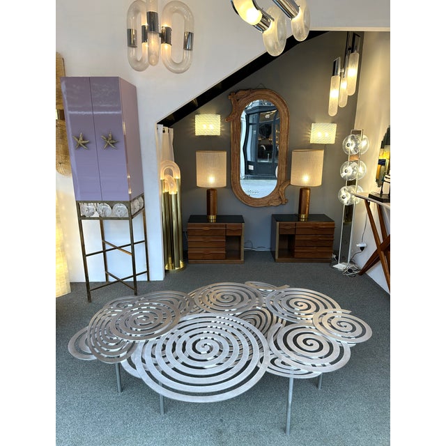 Contemporary Stainless Steel Spiral Coffee Table by Antonio Cagianelli, Italy For Sale - Image 4 of 12
