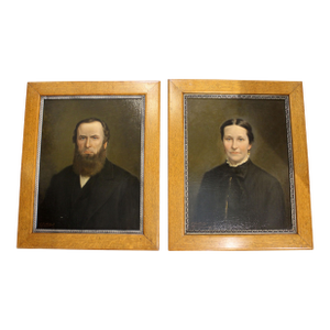 Pair of Portraits Painted in Amsterdam in 1893 by C. Smith