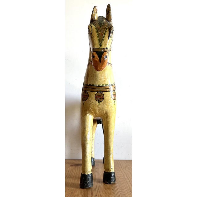 Hand-Painted Wooden Horse For Sale - Image 3 of 16