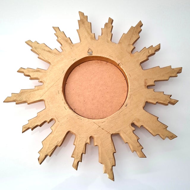 Large Vintage Wall Mirror in Sunburst Finish, 1960s For Sale - Image 13 of 16