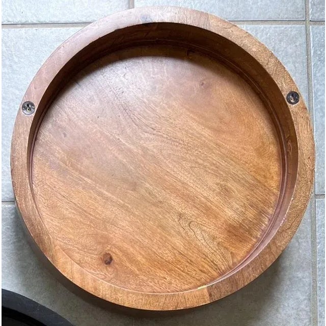 Wood Ballard Designs Chardonnay Medium Wine Barrel Wall Plaque Tray For Sale - Image 7 of 9