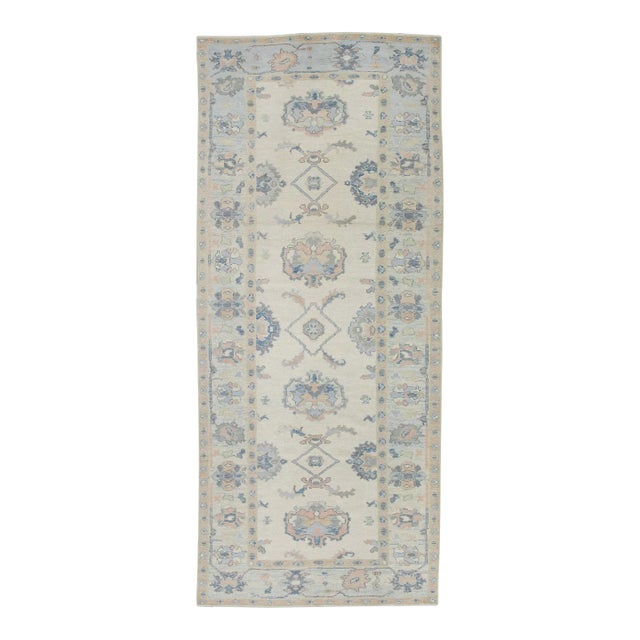 Modern Turkish Oushak Rug 5'6" x 12'5" For Sale