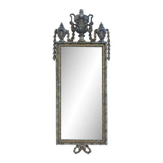 Late 18th Century Swedish Neoclassical Silvered & Giltwood Mirror For Sale