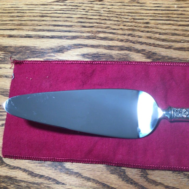 Prelude" Silver Cake Server by International and Oneida Sterling Silver Handle Cake Knife - 2 Piece For Sale - Image 10 of 13