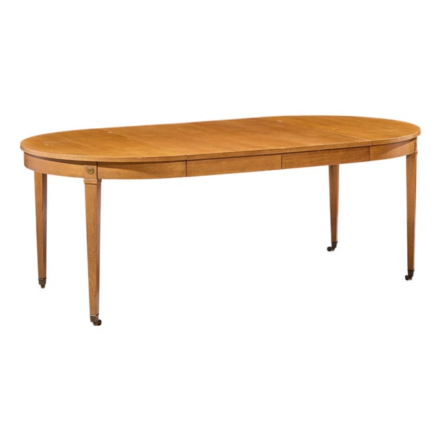 Baker Milling Road Walnut Expanding Dining Table With 2 Leaves For Sale