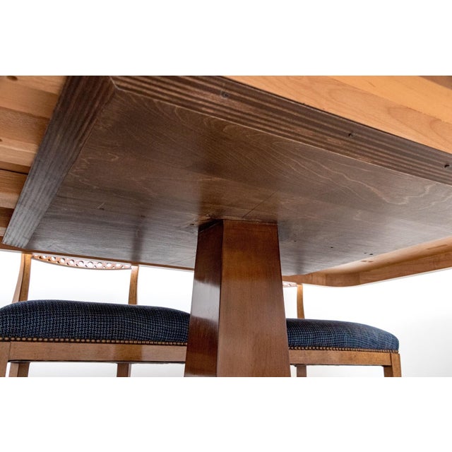 Vintage Attributed to Nancy Corzine Double Pedestal Dining Table For Sale - Image 10 of 12