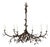 Gold Rubbed Black Lennox Branching Leaf Chandelier For Sale