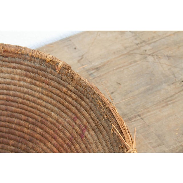 Brown Large Antique 28" Dm Tribal Harvest Bowl For Sale - Image 8 of 9