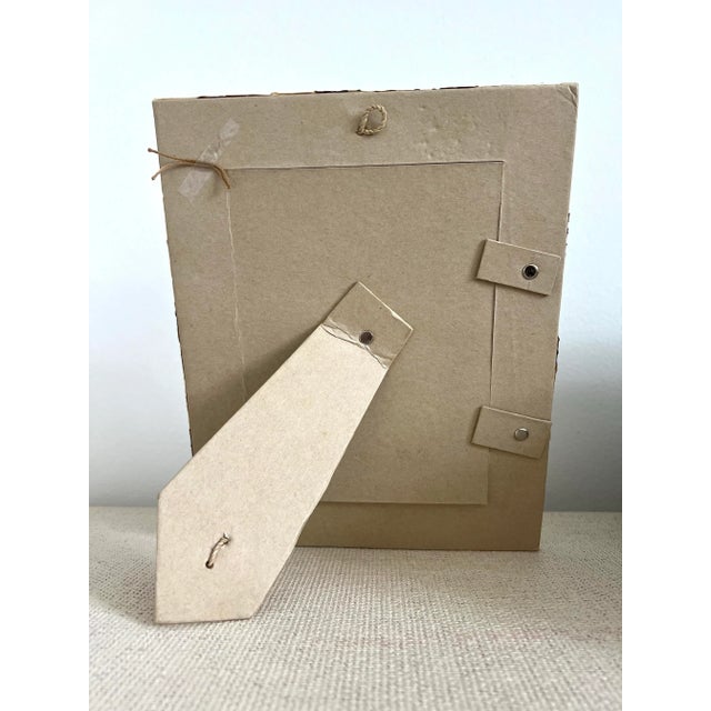 Faux Leather Picture Frame With Palm Tree For Sale In Miami - Image 6 of 6