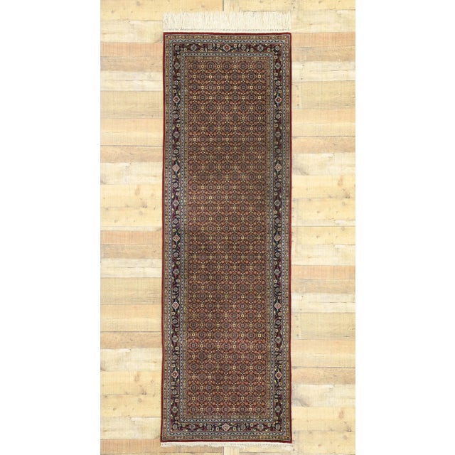 Ruby Red Vintage Persian Style Hallway Runner - 02'07 X 08'00 For Sale - Image 8 of 10