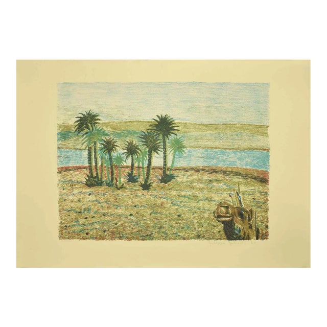 Giuseppe Gallizioli, The Desert, Lithograph, 1980s For Sale