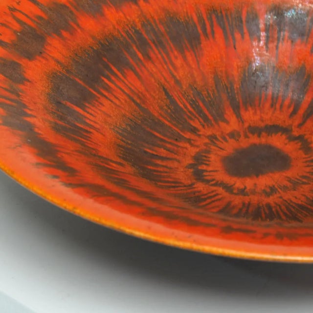 Mid-Century Modern Septfontaines Bowl in Red, Orange and Brown from Villeroy & Boch, 1970s For Sale - Image 3 of 10